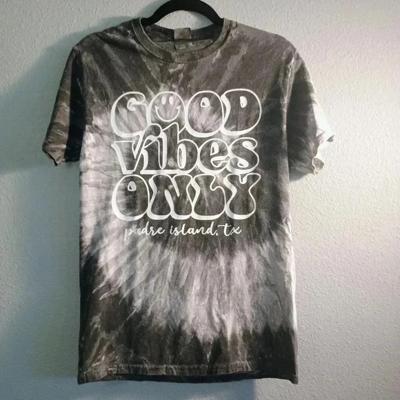 Good Vibes Only(Padre Island)Tie Dye Groovy Retro T-Shirt Size Small - Picture 5 of 6